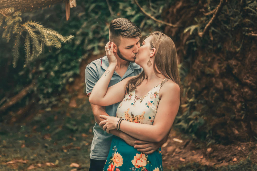 Hand-Holding Kissing first