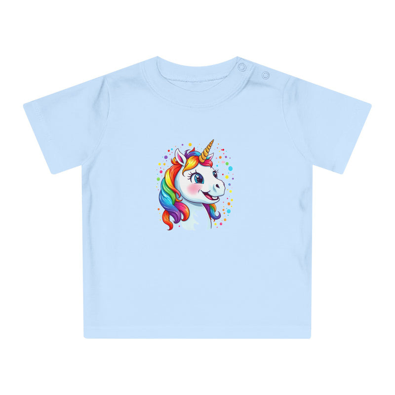 Baby-T-Shirt aus Bio-Baumwolle mit Einhorn