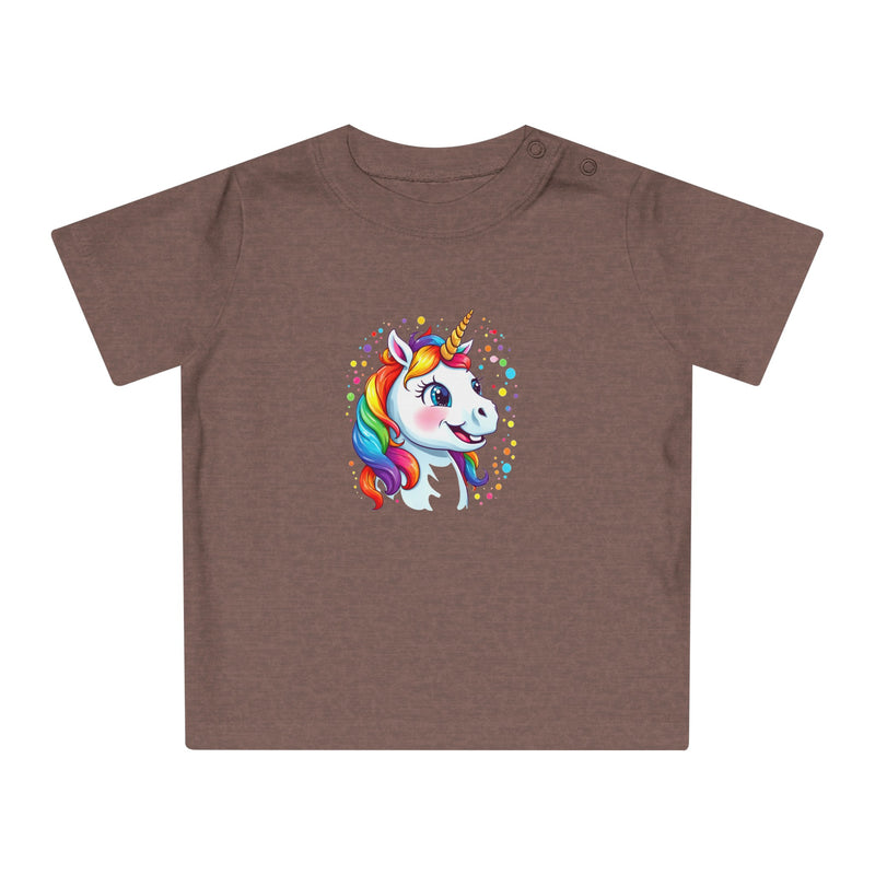 Baby-T-Shirt aus Bio-Baumwolle mit Einhorn