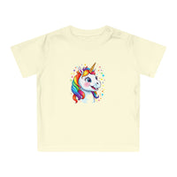 Baby-T-Shirt aus Bio-Baumwolle mit Einhorn