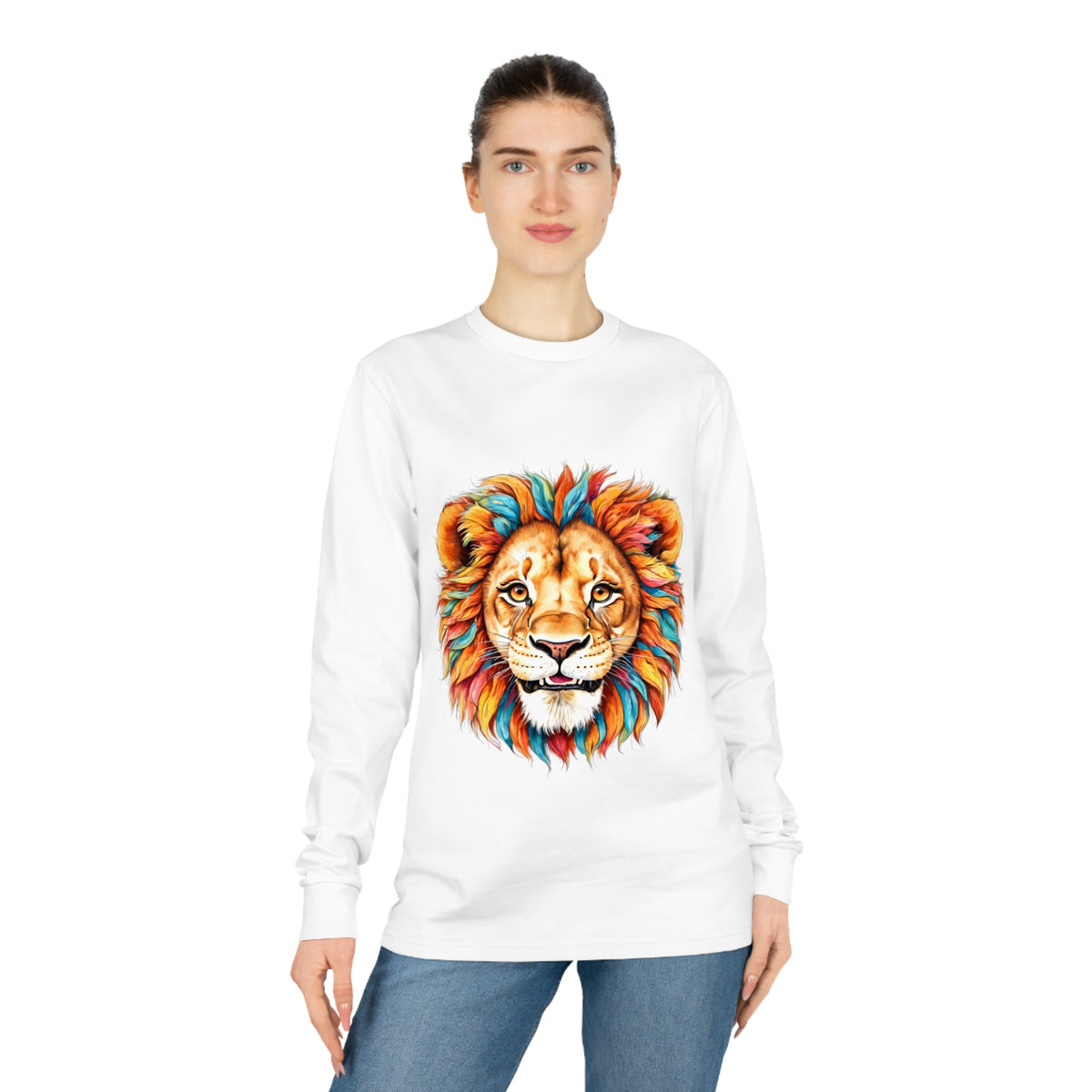 T-shirt à manches longues en coton biologique Blue Lion