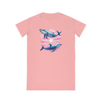 Robe T-shirt en coton biologique Whale Couple