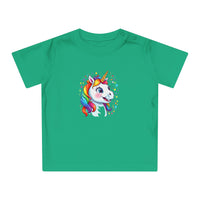 Baby-T-Shirt aus Bio-Baumwolle mit Einhorn