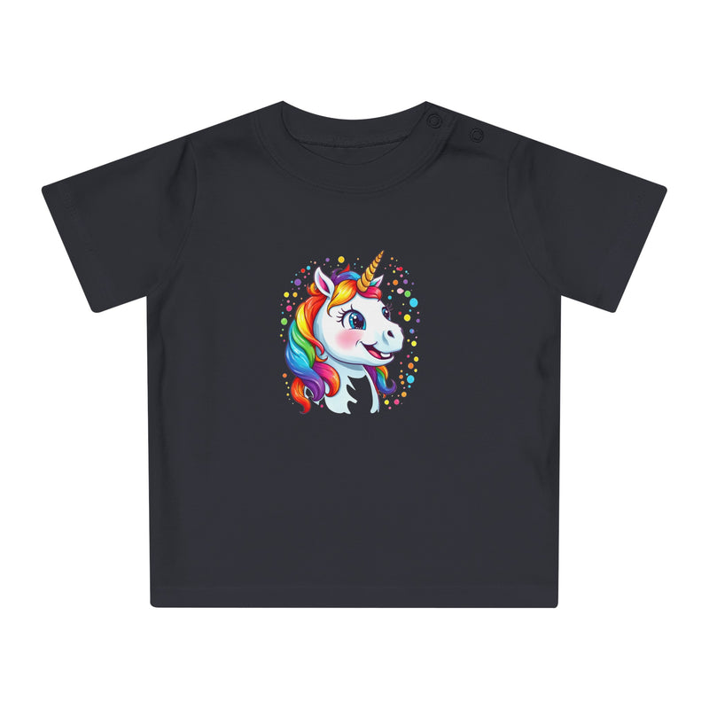 Baby-T-Shirt aus Bio-Baumwolle mit Einhorn