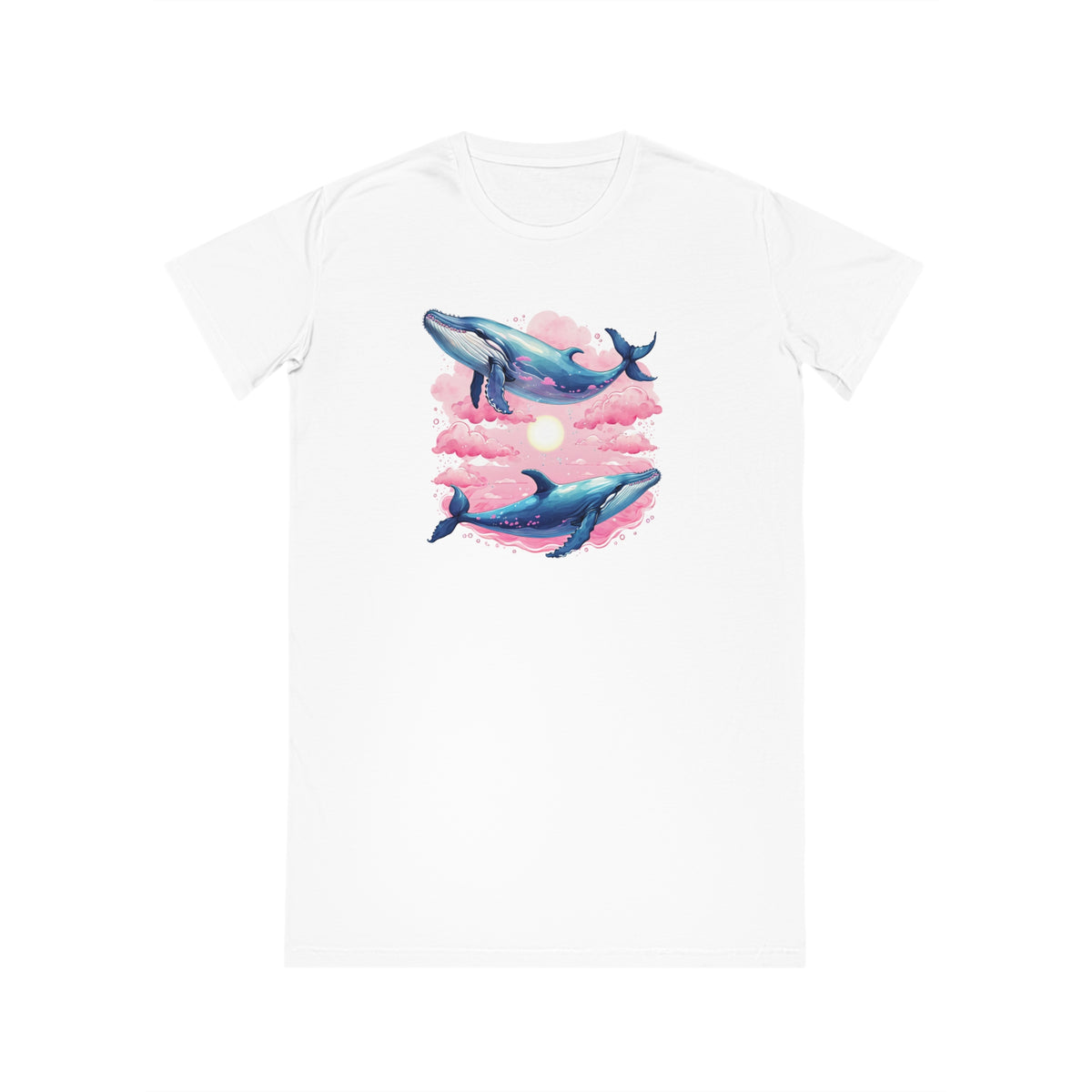 Robe T-shirt en coton biologique Whale Couple