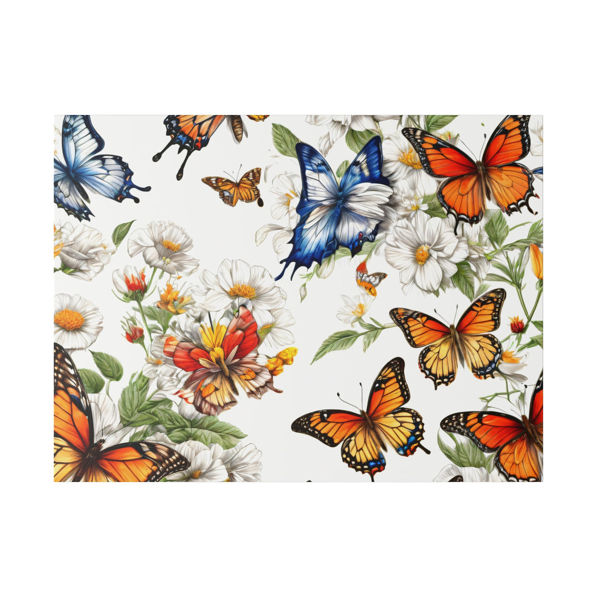 Toile mate Butterfly Prairie, tendue, 0,75"