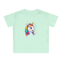 Baby-T-Shirt aus Bio-Baumwolle mit Einhorn