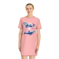 Whale Couple Organic Cotton T-Shirt Dress