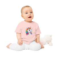 Baby-T-Shirt aus Bio-Baumwolle mit Einhorn