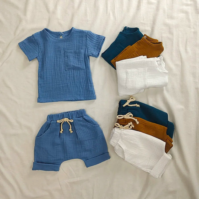 Sommerliches 2-teiliges Baby-Set aus Bio-Baumwolle