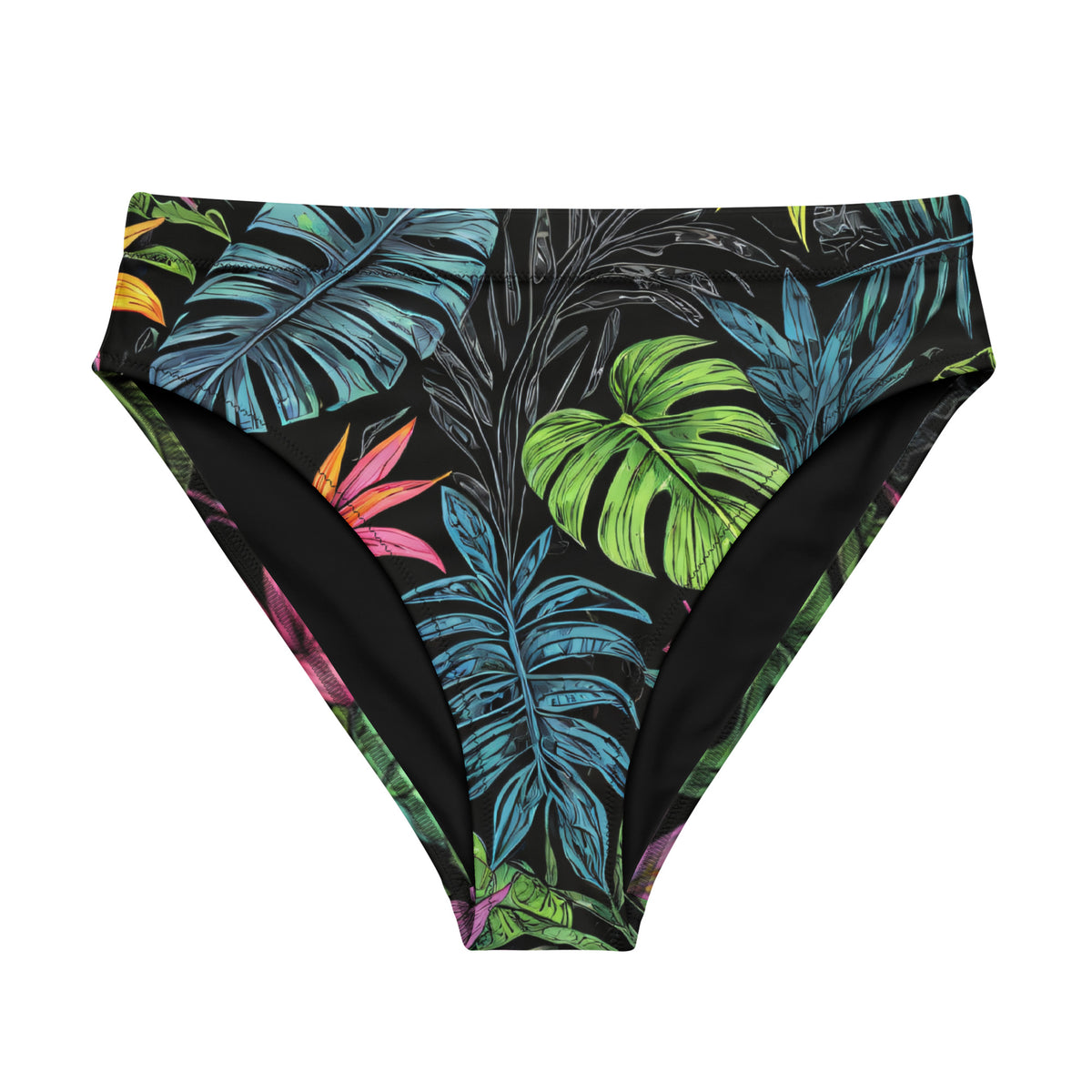 Tropical Forest Recycled High-Waisted Bikini Bottom