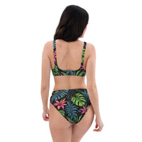 Bikini taille haute recyclé forêt tropicale