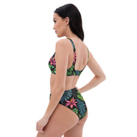 Tropical Forest Recycled High-Waisted Bikini