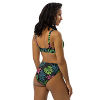 Tropical Forest Recycled High-Waisted Bikini