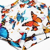 Butterfly Recycled Long-Sleeve Crop Top