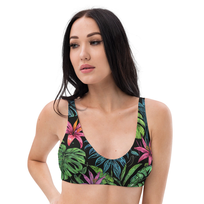 Tropical Forest Recycled Padded Bikini Top