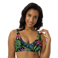 Tropical Forest Recycled Padded Bikini Top