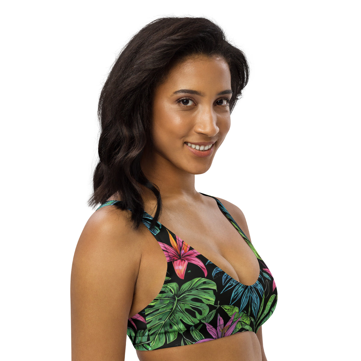 Tropical Forest Recycled Padded Bikini Top