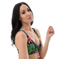 Tropical Forest Recycled Padded Bikini Top