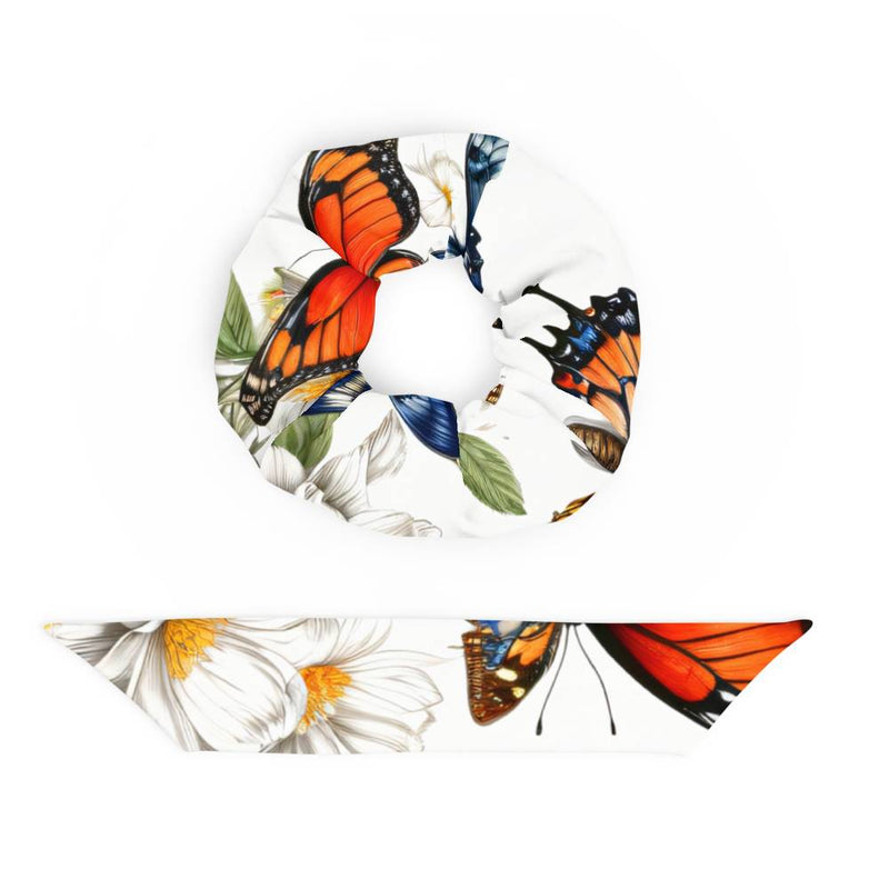 Haargummi aus recyceltem Stoff „Butterfly Prairie“