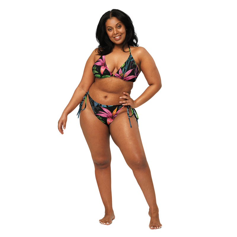 Tropischer Wald Recycelter String-Bikini