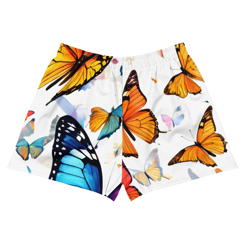 Sportshorts aus recyceltem Material mit Schmetterlings-Print