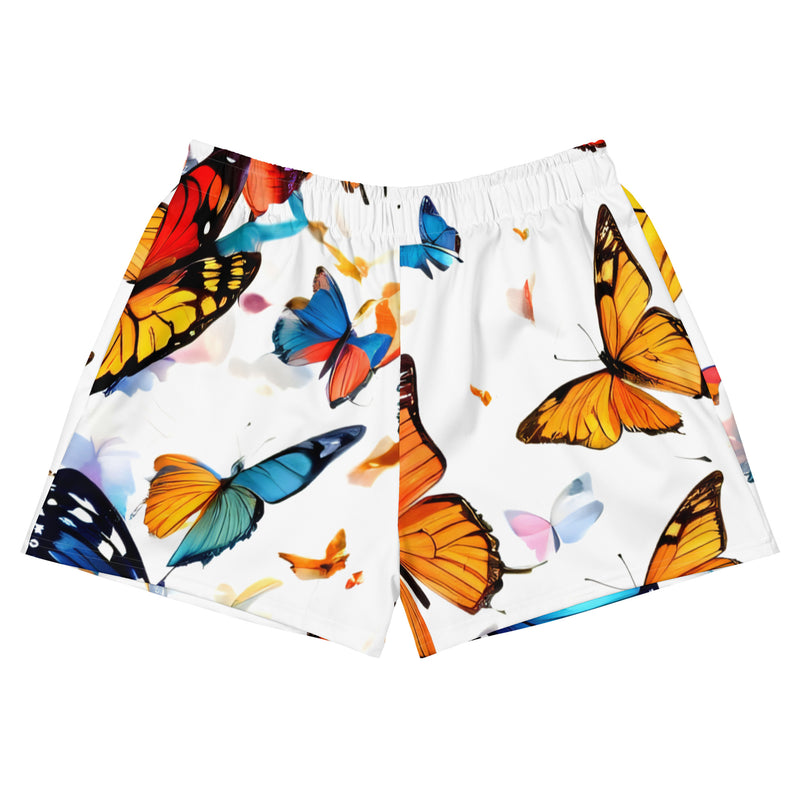 Sportshorts aus recyceltem Material mit Schmetterlings-Print