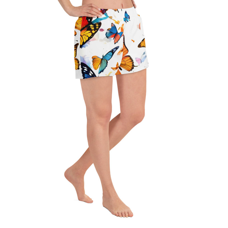 Sportshorts aus recyceltem Material mit Schmetterlings-Print