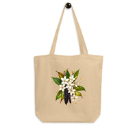 Sac fourre-tout bouquet de vanille en coton biologique Canva réutilisable