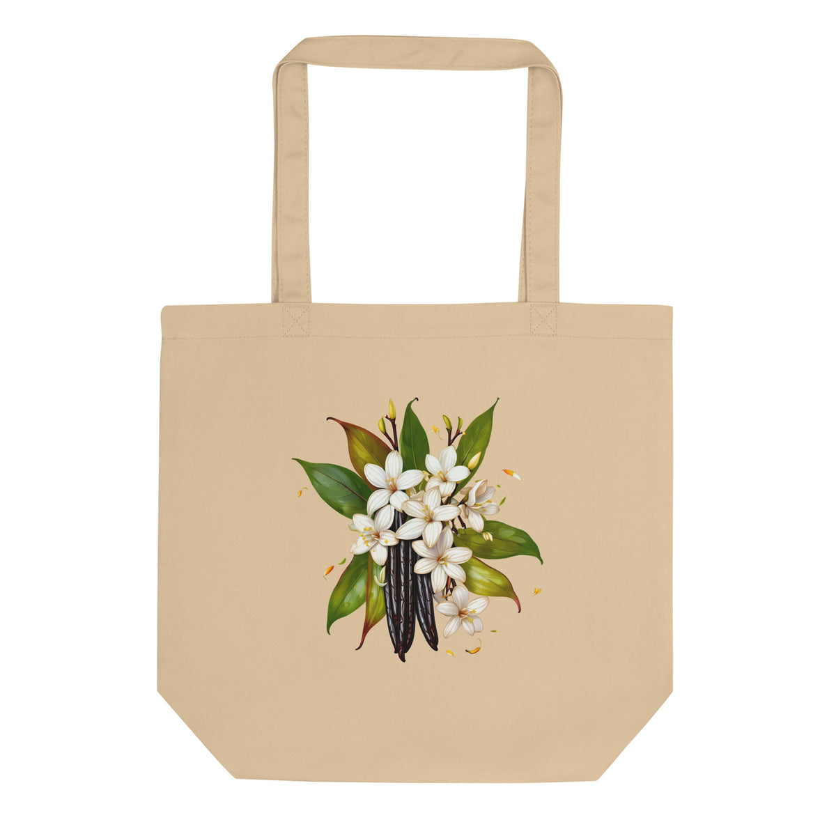 Vanilla Bouquet Tote Bag Organic Cotton Reusable Canva