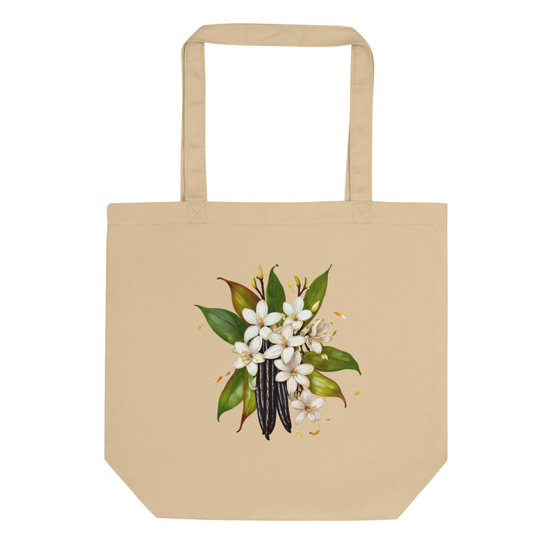 Sac fourre-tout bouquet de vanille en coton biologique Canva réutilisable