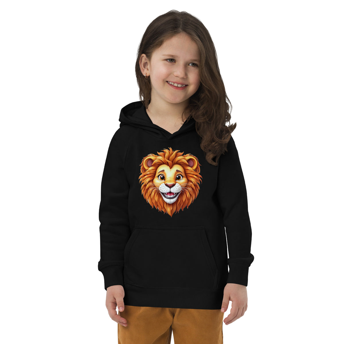 Sweat à capuche enfant Lion en coton biologique