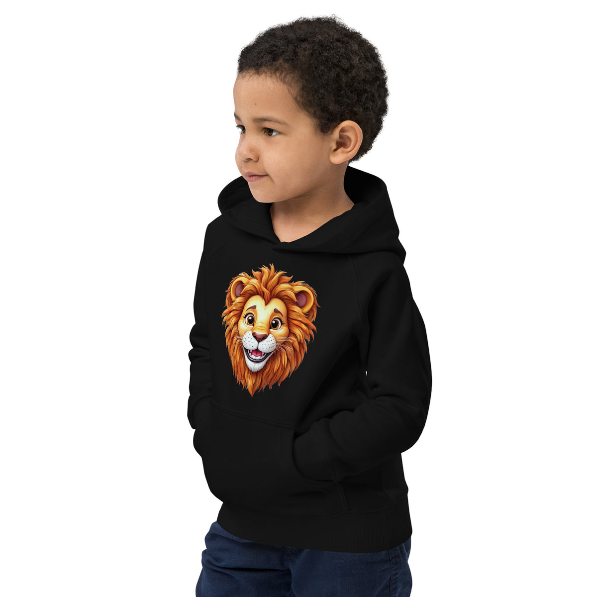 Sweat à capuche enfant Lion en coton biologique