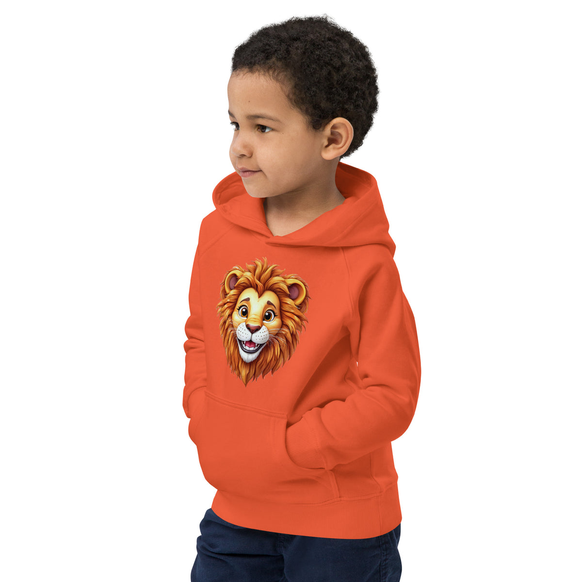 Sweat à capuche enfant Lion en coton biologique