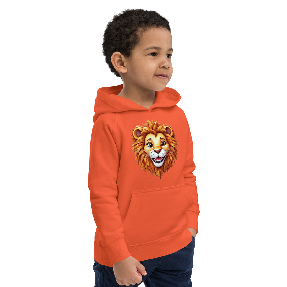 Sweat à capuche enfant Lion en coton biologique