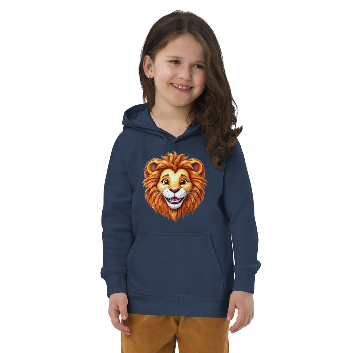 Lion Kinder-Kapuzenpullover aus Bio-Baumwolle