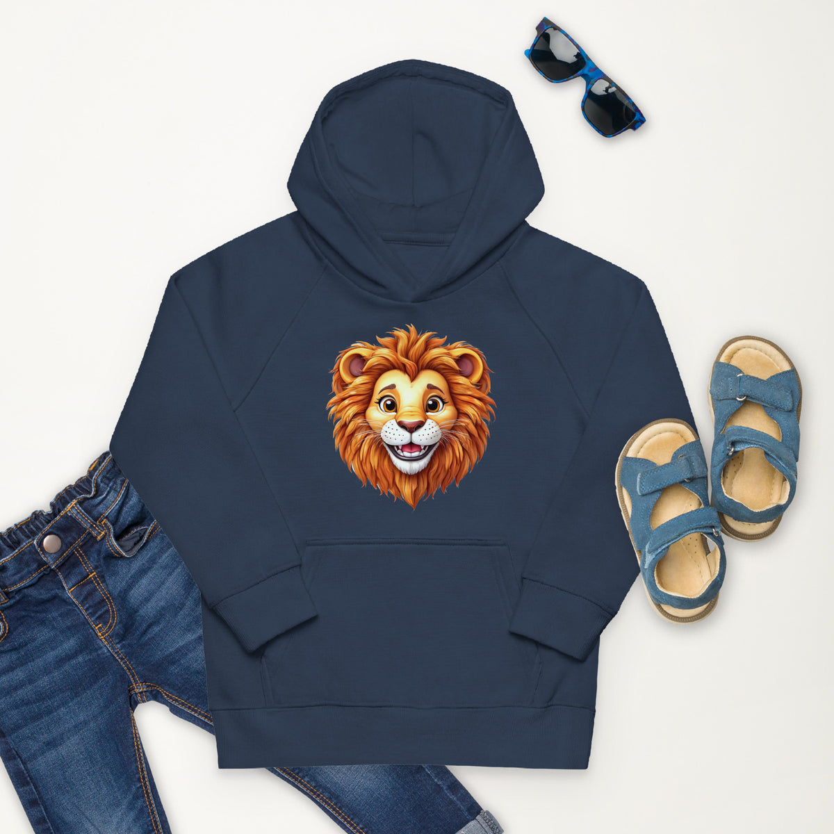 Lion Kinder-Kapuzenpullover aus Bio-Baumwolle