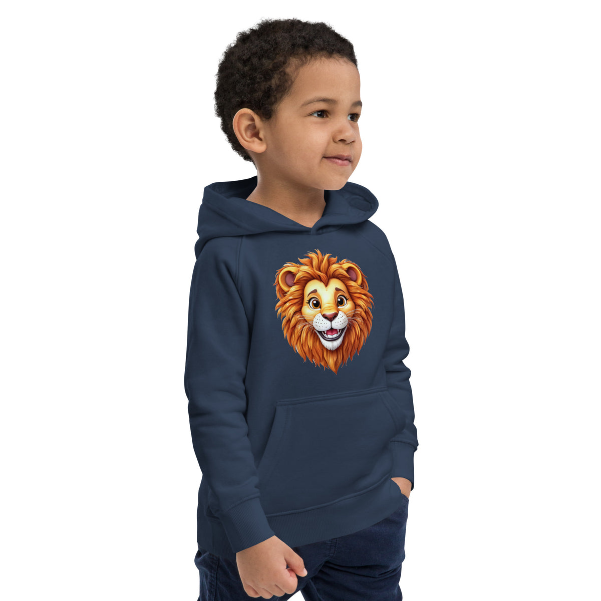 Sweat à capuche enfant Lion en coton biologique