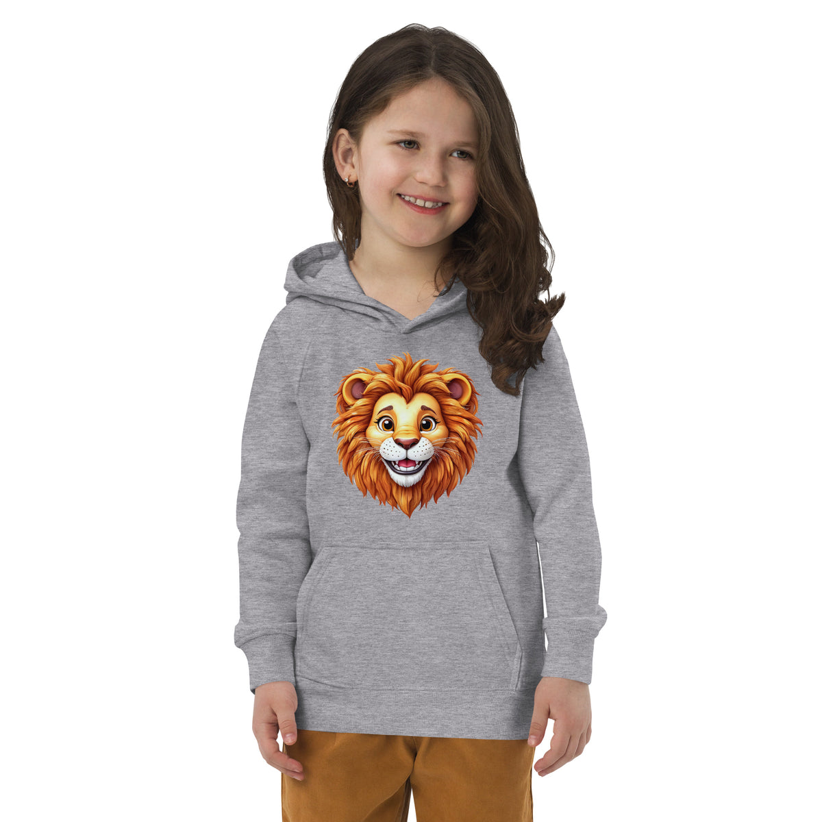 Sweat à capuche enfant Lion en coton biologique