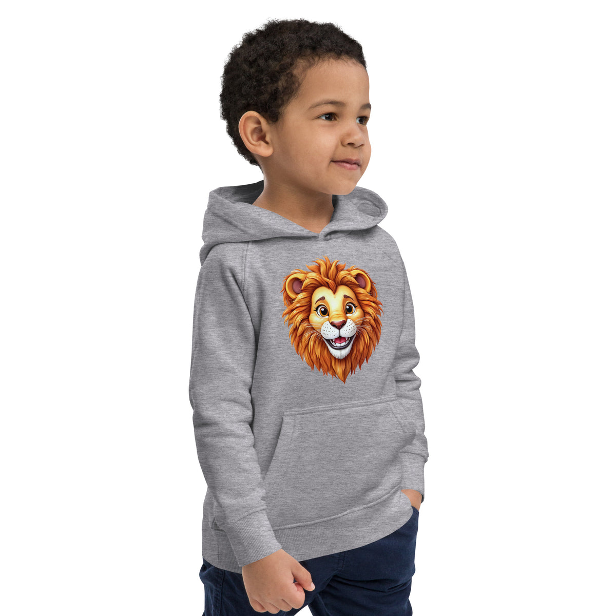 Sweat à capuche enfant Lion en coton biologique