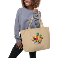 Fruit Basket Large Organic Cotton Tote Bag