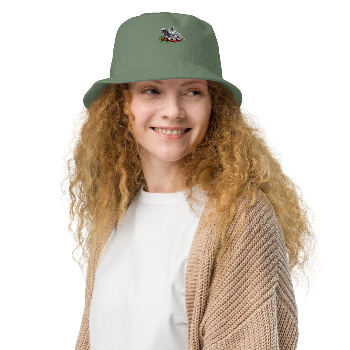 Sleeping Koala Organic Cotton Bucket Hat