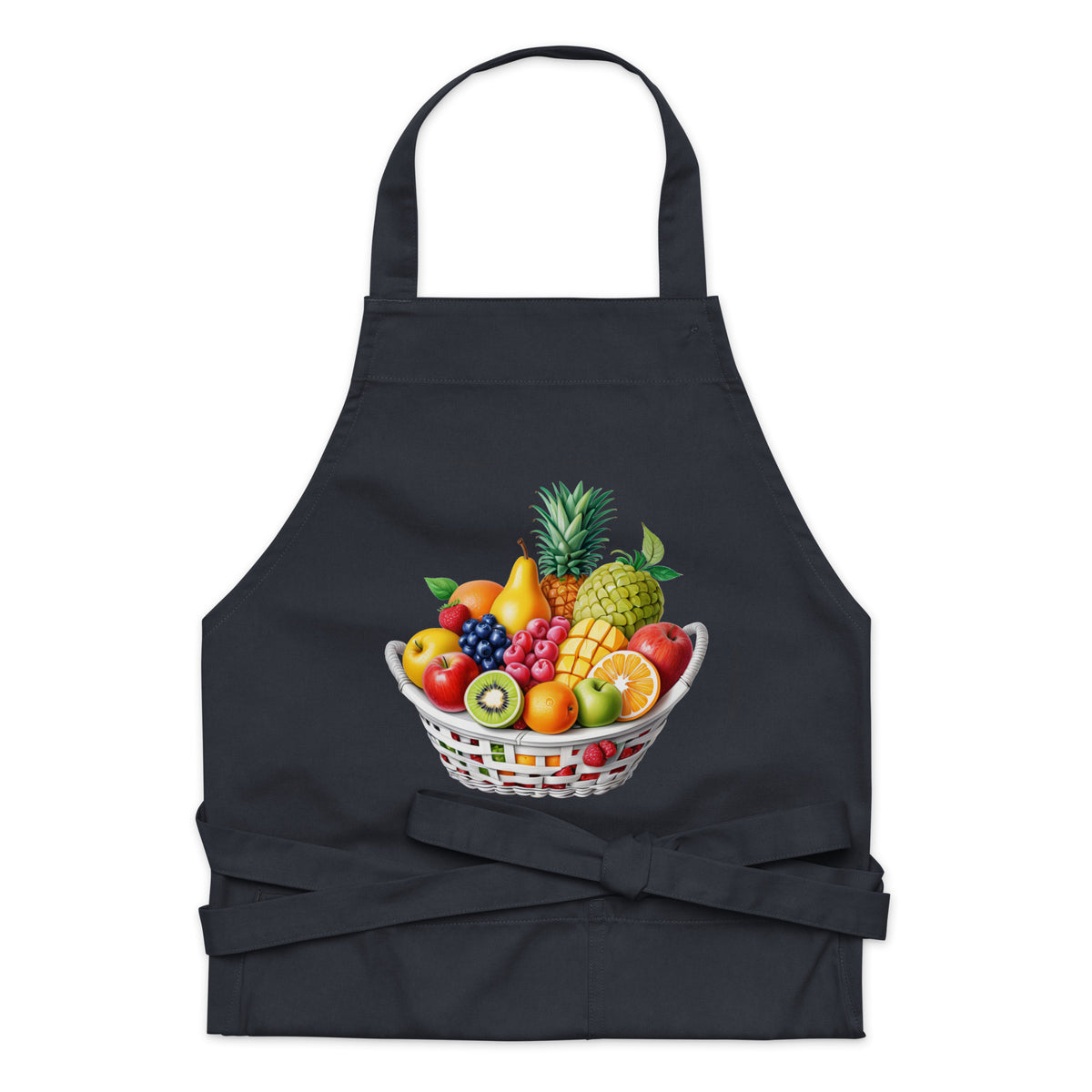 Tablier en coton biologique Corbeille de fruits