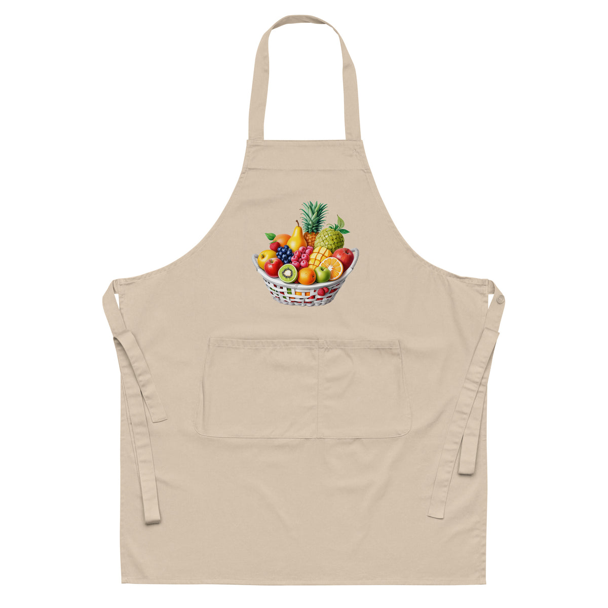 Tablier en coton biologique Corbeille de fruits