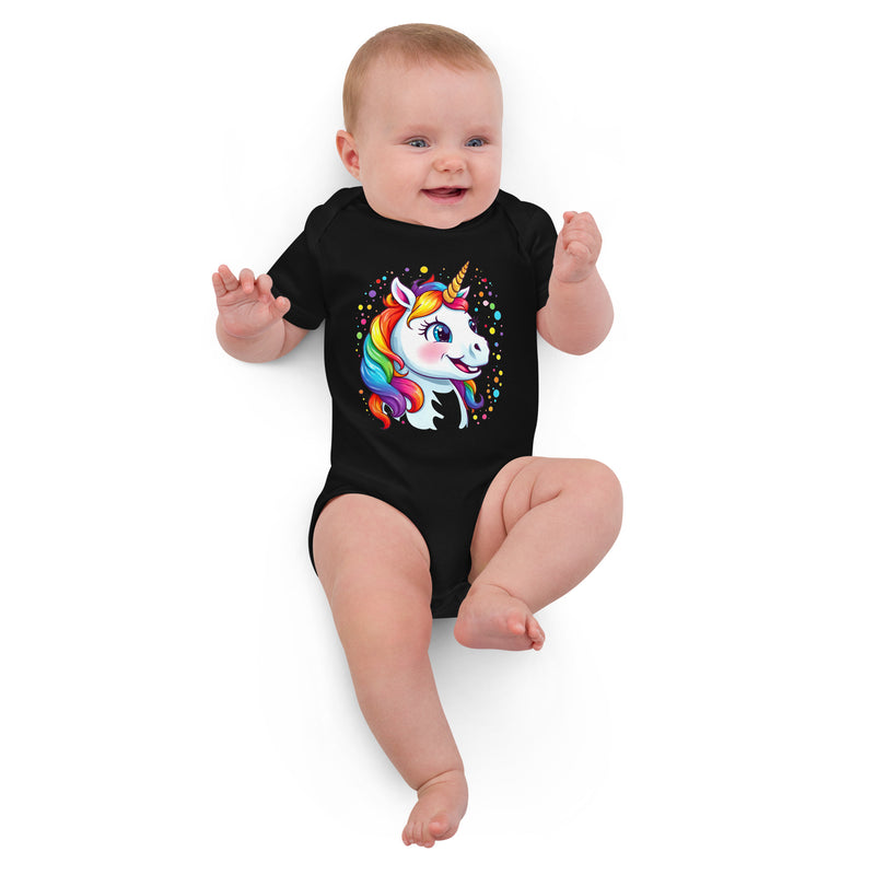 Baby-Body aus Bio-Baumwolle mit Einhorn-Motiv