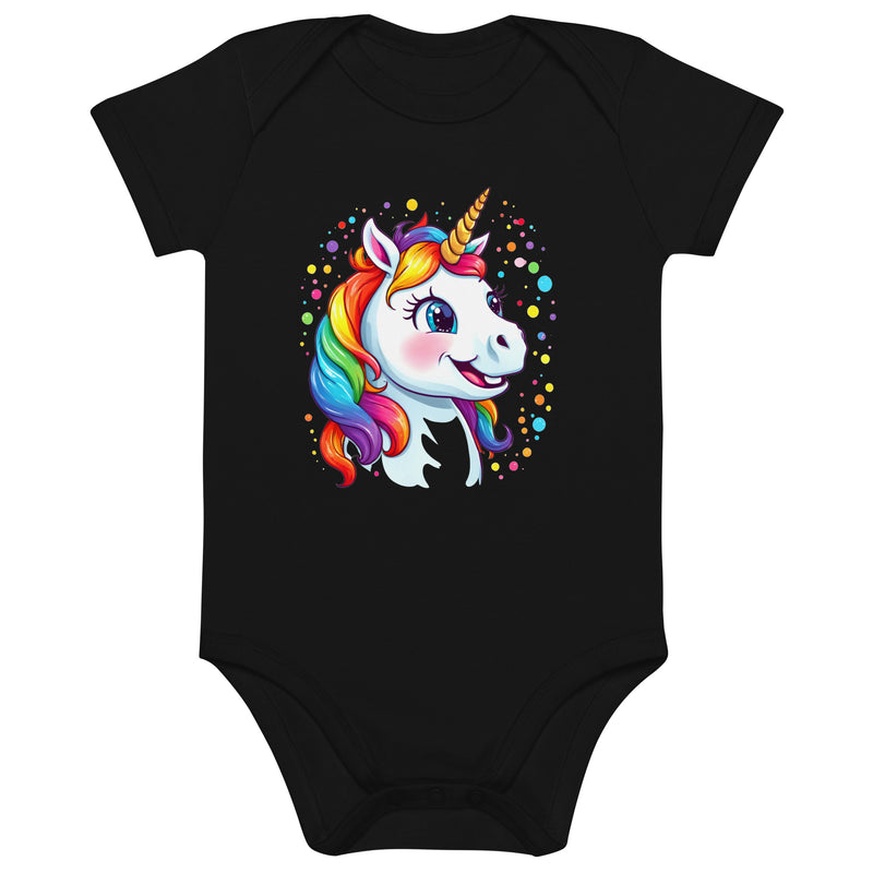 Baby-Body aus Bio-Baumwolle mit Einhorn-Motiv