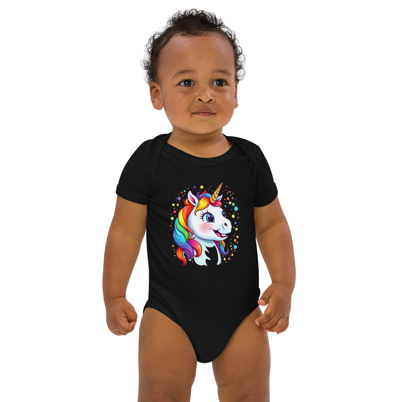 Baby-Body aus Bio-Baumwolle mit Einhorn-Motiv