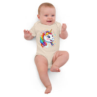 Baby-Body aus Bio-Baumwolle mit Einhorn-Motiv