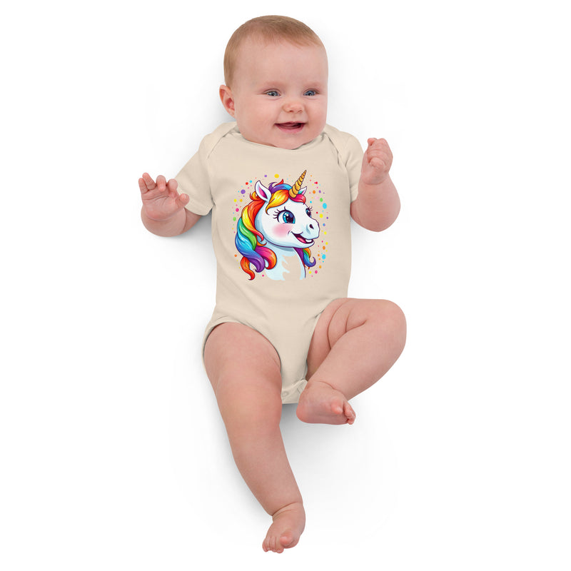 Unicorn Organic Cotton Baby Bodysuit