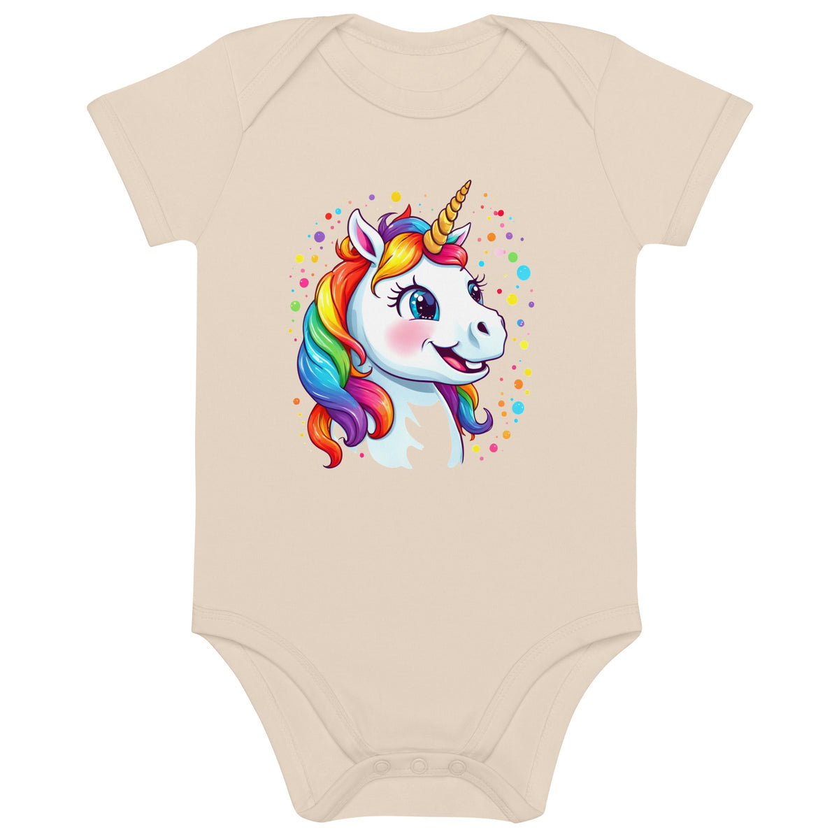 Baby-Body aus Bio-Baumwolle mit Einhorn-Motiv